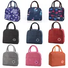 1 шт. новые сумки-Кулеры, водонепроницаемые нейлоновые портативные термальные Оксфордские сумки для обеда на молнии для женщин, удобный Ланч-бокс, тоут, пищевые пакеты