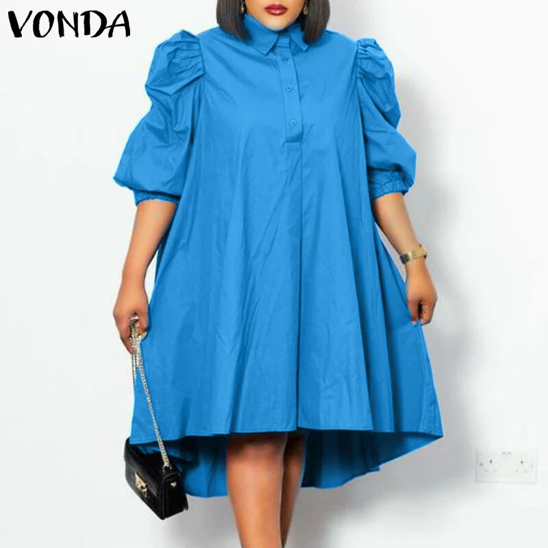 

Платье-рубашка женское до колен, на пуговицах, с рукавом 2022 и воротником с лацканами