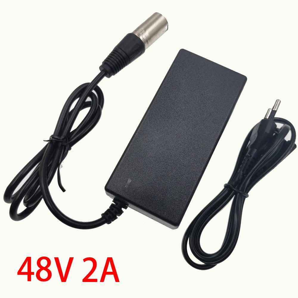 

Зарядное устройство литиевого аккумулятора для электровелосипеда, 54,6 в, 2 А, 48 В, 13S, вход XLR, 100-240 В