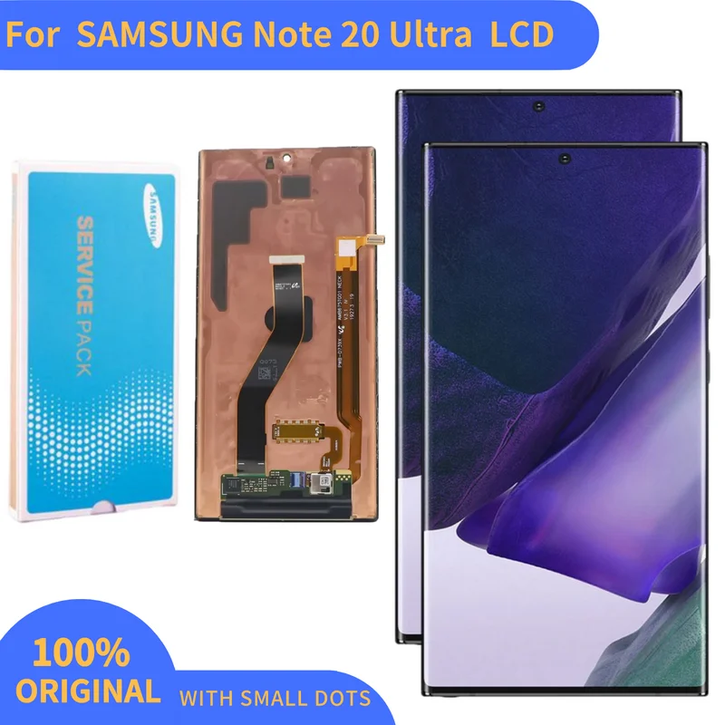 

Original AMOLED Screen For Samsung Galaxy Note20 Ultra 5G LCD SM-N985 N985F/DS N986B Touch Screen Digitizer Assembly With Frame.
