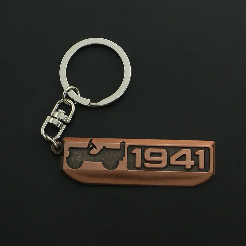 jeep 1941 Фирменное кольцо, розовый брелок, модный автомобильный брелок, серебряное кольцо, брелок из нержавеющей стали, стильное кольцо для джипа, 8 цветов, DFDF - Название цвета: jeep 1941