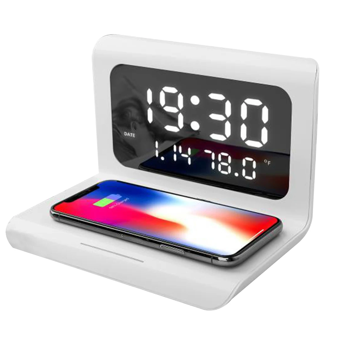 

3 in 1 Wireless Charging Clock Charging Perpetual Calendar 10W Wireless Chargers Multi-function Type-C Digital Alarm Tool