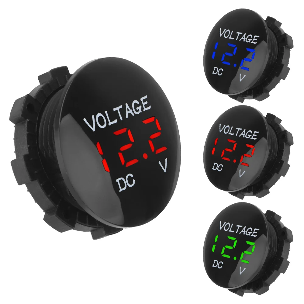 

Voltage Meter Tester For Car Auto Motorcycle Boat Led Display Mini Digital Voltmeter Ammete DC 12V-24V
