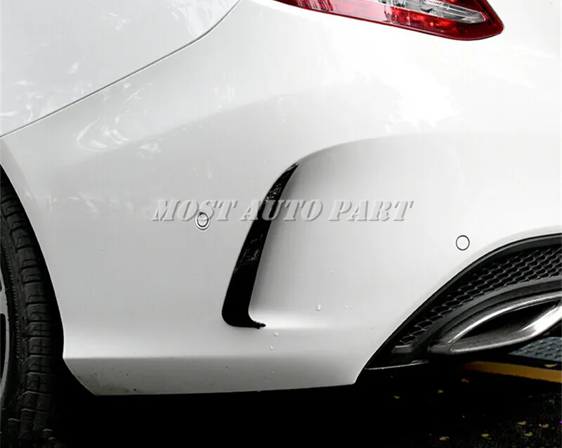 

Black Rear Bumper Spoiler Air Vent Trim Cover For Benz C Class W205 C43 C63 AMG 2014-2021 Car accesories interior Car decoration
