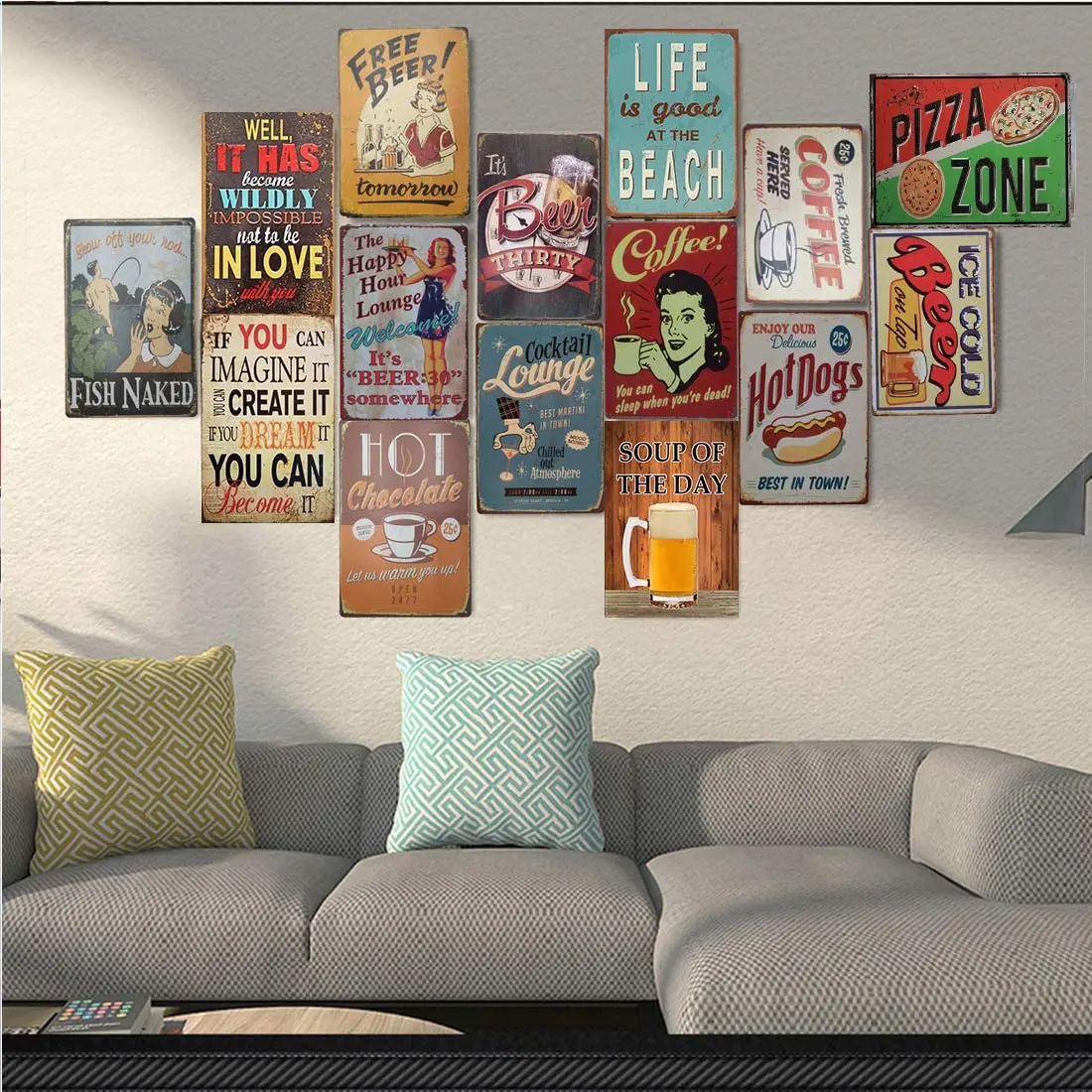 

TINSIGNS If You CAN Imagine It You CAN Become It Retro Tin Sign Vintage Bar Pub PosterSign Wall Garage decor12x 8 INCH