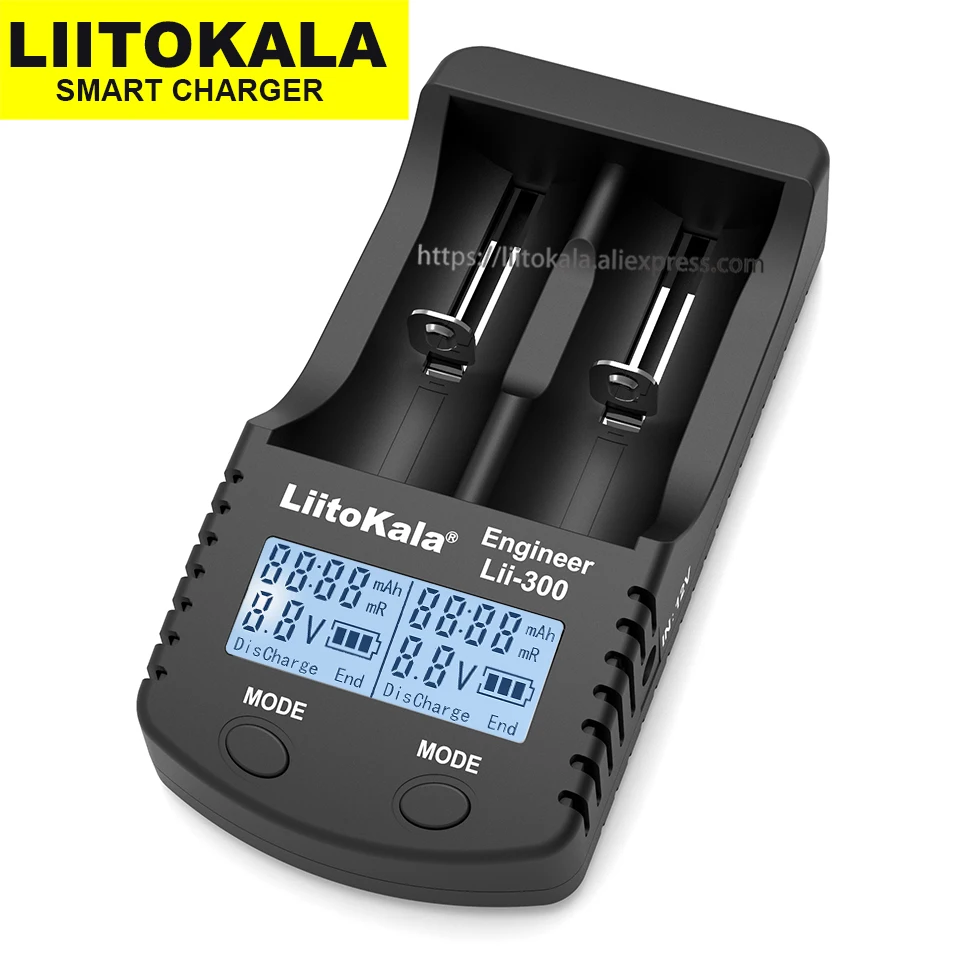 liitokala lii 300 lcd 18650 battery charger 3 7v 1 2v 26650 18350 14500 18500 16340 aa aaa measurable capacity free global shipping