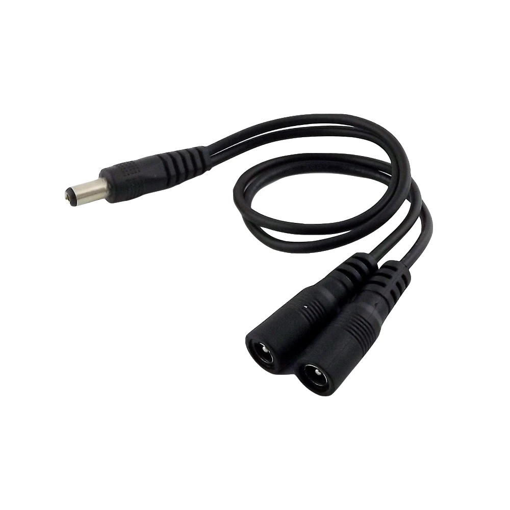 1x CCTV DC Power 5 мм x 2 1 штекер к двойному гнезду адаптер Y разветвитель соединительный
