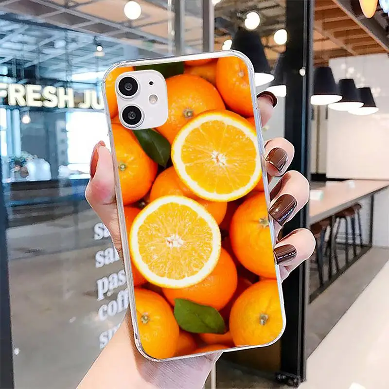 

Cute Orange Phone Case For Clear-Iphone 5 5s se 6 6s 7 8 11 12 X Xs Xr Pro Plus Max Mini Cover