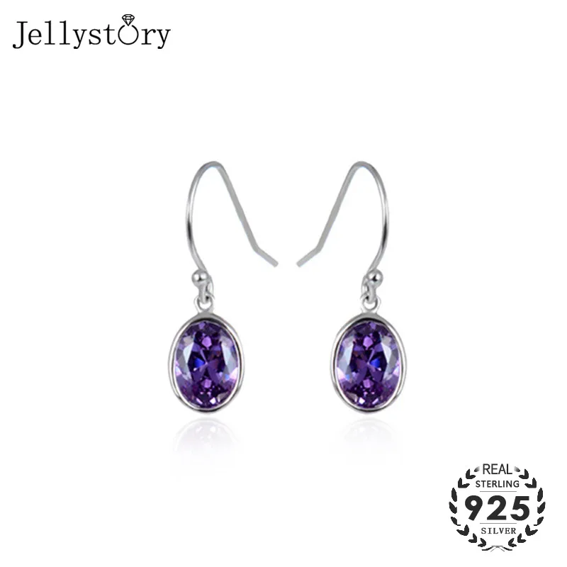 Модные серьги Jellystory 925 с овальным топазом ювелирные изделия для женщин подарок на