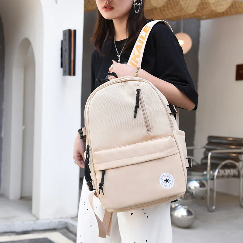 

New Korean Style Schoolbag Women's Junior and Middle School Students College Students' Backpack Casual Simple and Lightweight