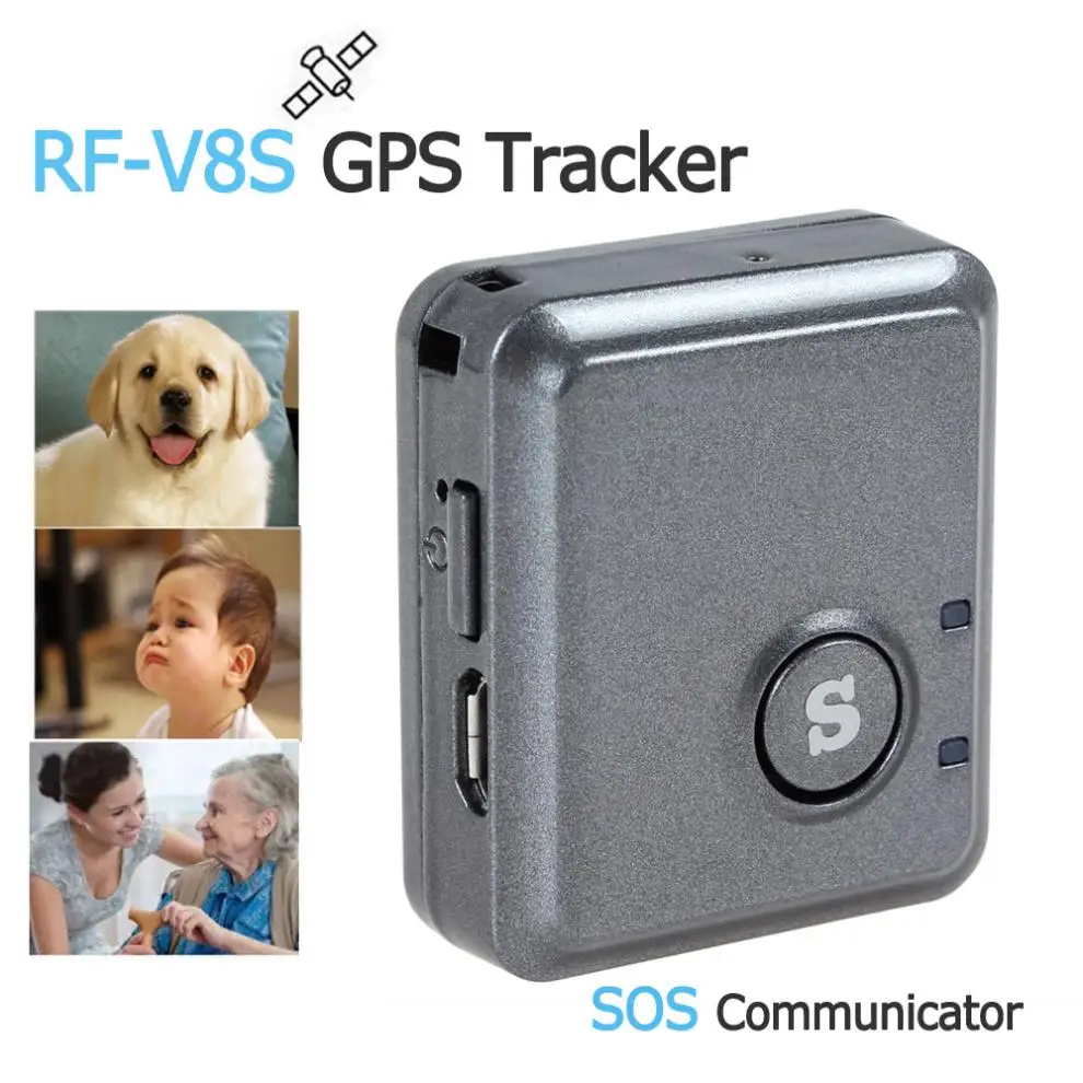 RF V8S высокоэффективное Дистанционное прослушивание GPS трекер SOS коммуникатор
