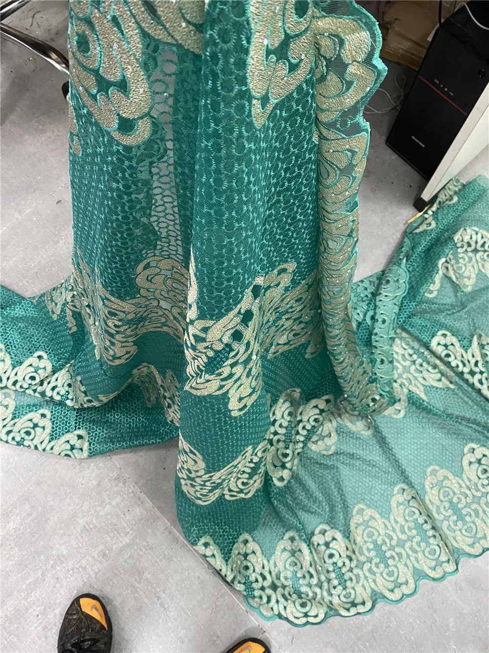 

Красная африканская Тюлевая кружевная ткань NIAI с вышивкой для женского платья 2020 высококачественные кружевные французские нигерийские се...