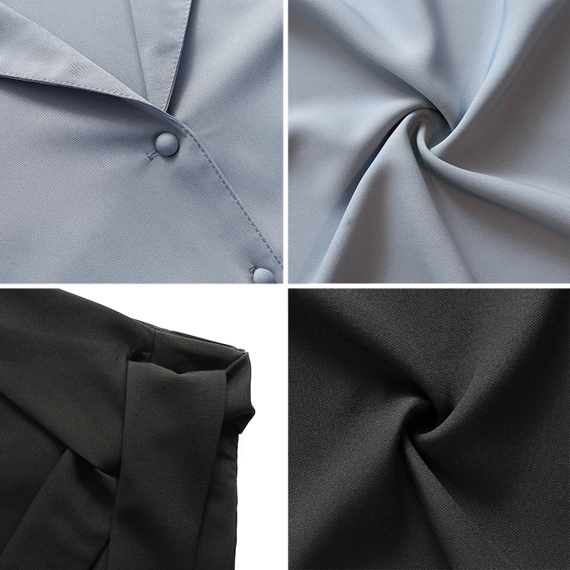 

New 2019 Autumn Shirt Skirt Set Outfit Plus Size Couture Work Suit Women Office Lady Fashion Super Style Two-Piece Outfit