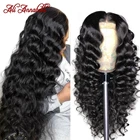 Свободный парик с глубокой волной, парик на сетке спереди, парики из человеческих волос спереди на сетке для женщин, свободные волнистые парики 4x4