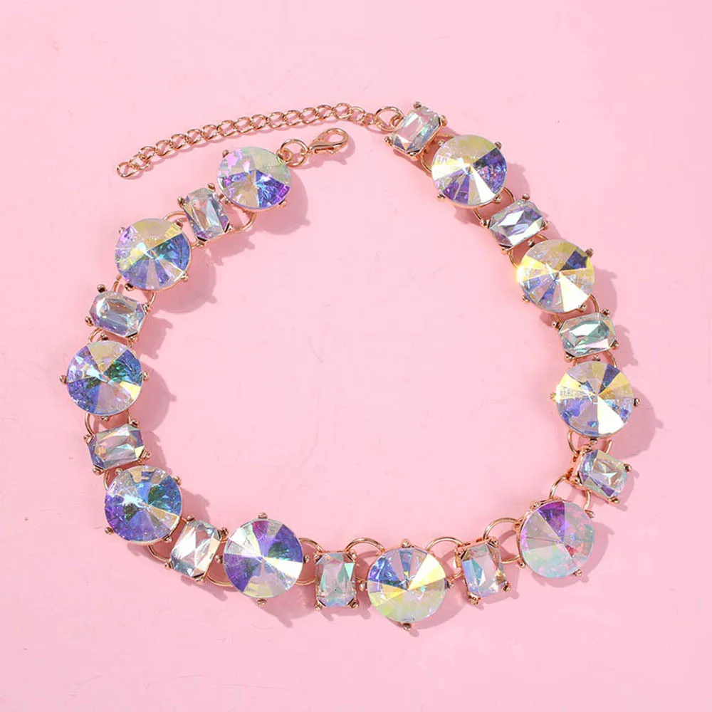 Jouval толстые большие стразы колье чокер роскошная цепочка для ключиц золотой