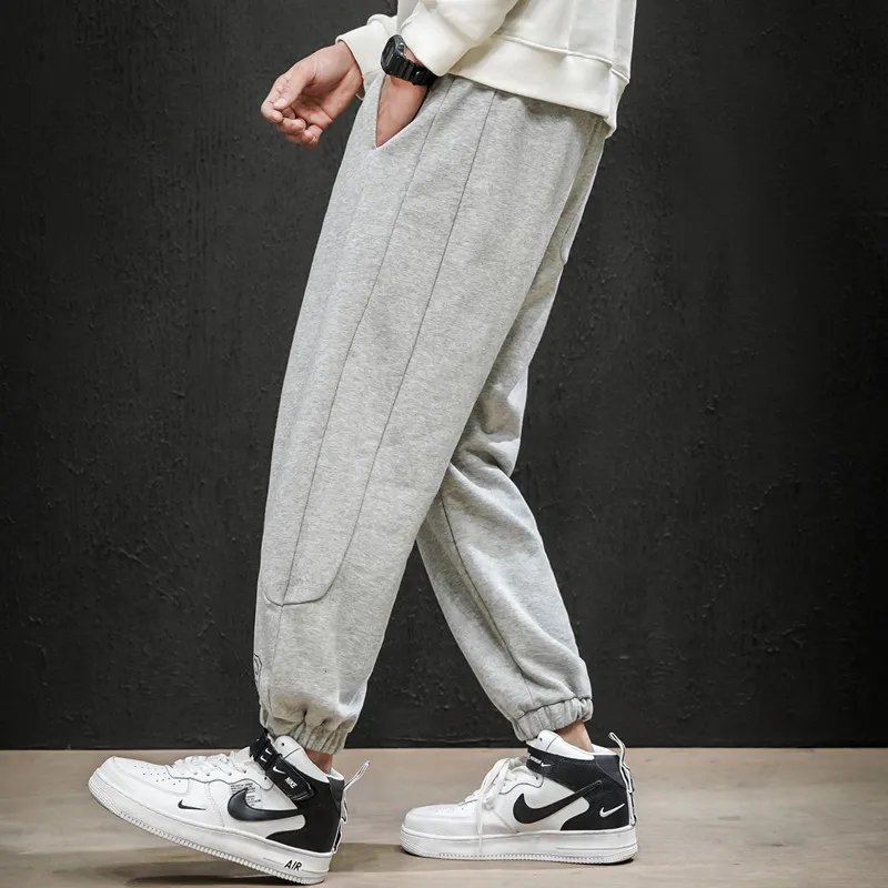 

2020 Autumn Black Gray Men Pants Loose Casual Sweatpants Track Men'S Sweat Trouser Mens Joggers Pants Pantalones De Hombre