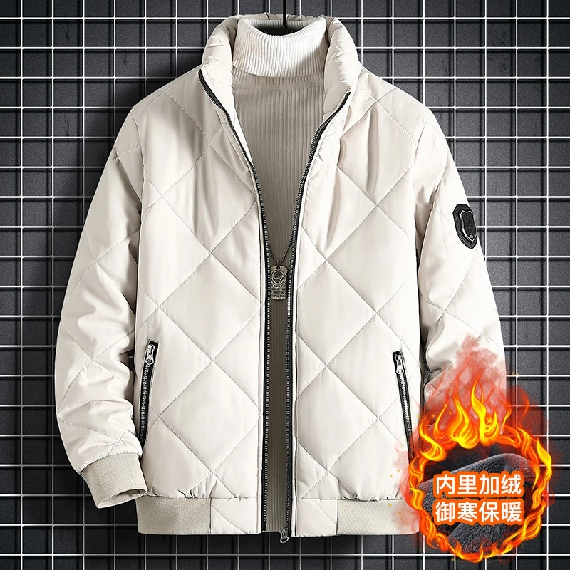 Модное мужское хлопковое пальто новинка зима 2021 утепленная Теплая мужская