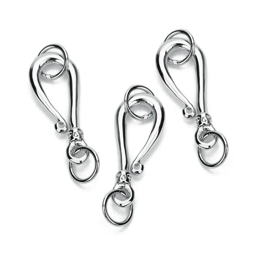 Медные застежки для ювелирных изделий «сделай сам», застежки-крючки с соединительными кольцами для ожерелий, браслетов, 5 шт./компл. 27x11 мм