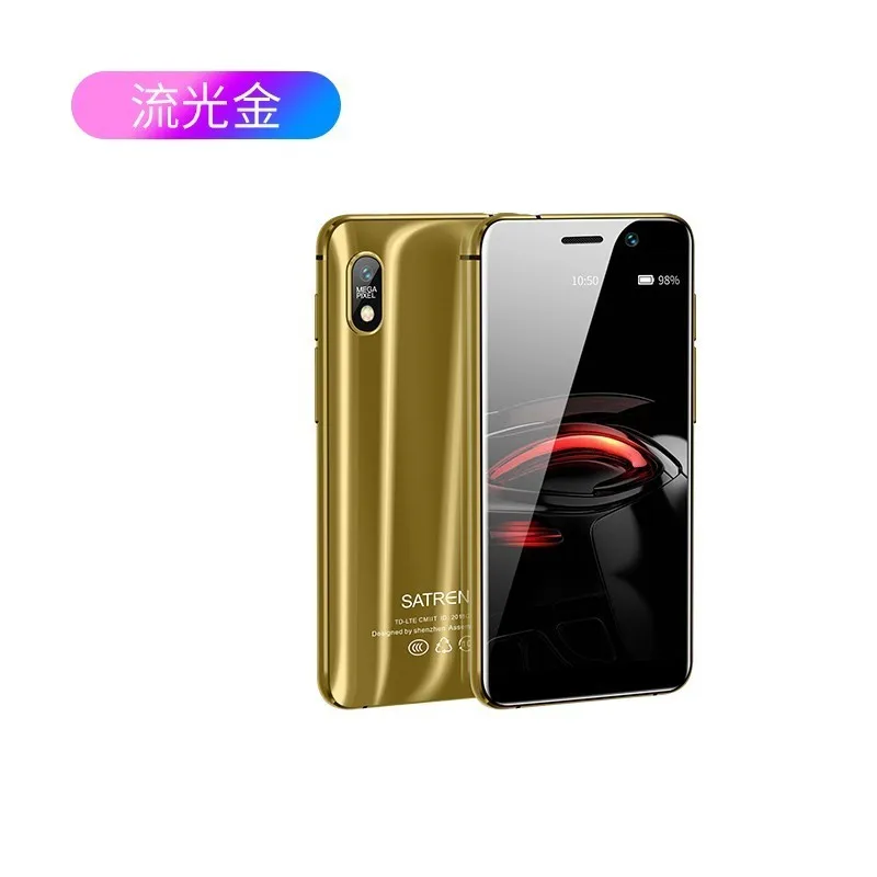 Gold Satrend S11 Мини смартфон 3,2" Dual 4G LTE MTK6739 четырехъядерный 2 ГБ+ 16 Гб gps ультра тонкий телефон маленький Android мобильный телефон - Цвет: Gold