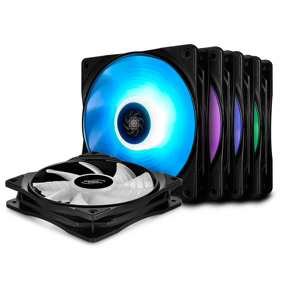 DEEPCOOL 5 в 1 комплект RF120M высокая яркость RGB вентилятор 120 мм 4 контакта ШИМ тихий для