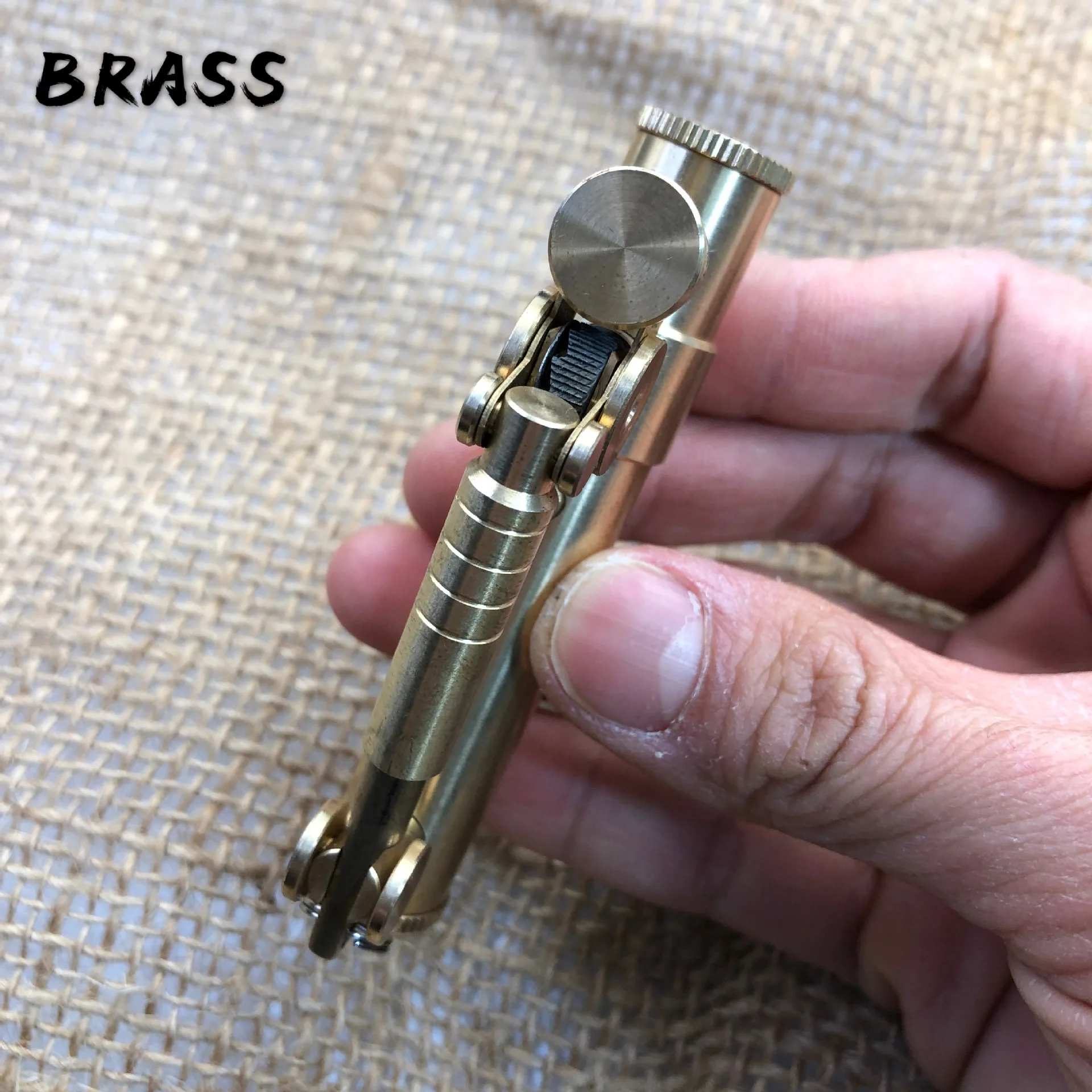 Латунная ретро Зажигалка из кремня бензиновая ручной работы чистая медь