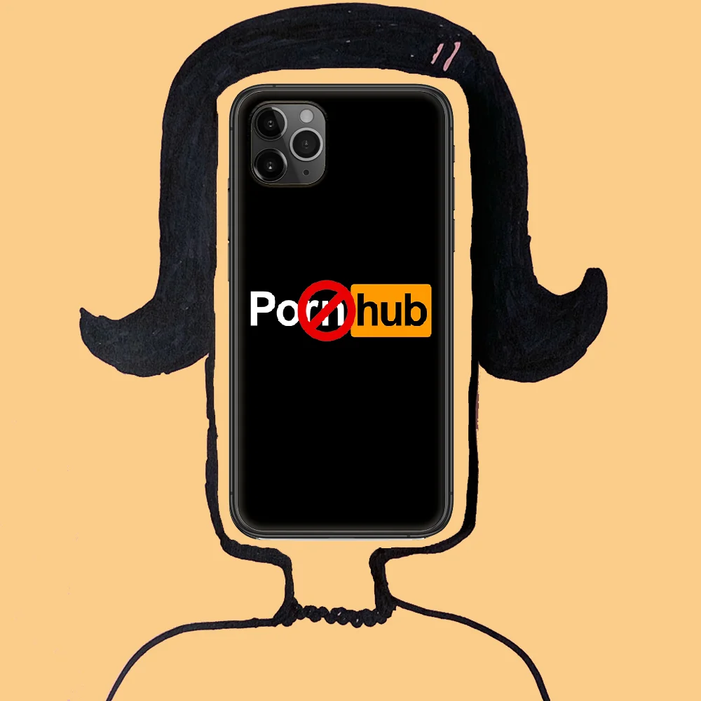 

funny hub Phone Case Cover Hull For iphone 5 5s se 2 6 6s 7 8 12 mini plus X XS XR 11 PRO MAX black trend funda art hoesjes