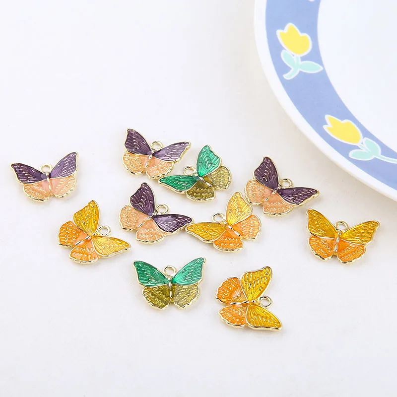 Женские серьги-бабочки двухцветные блестящие серьги в виде животных 6 шт. |