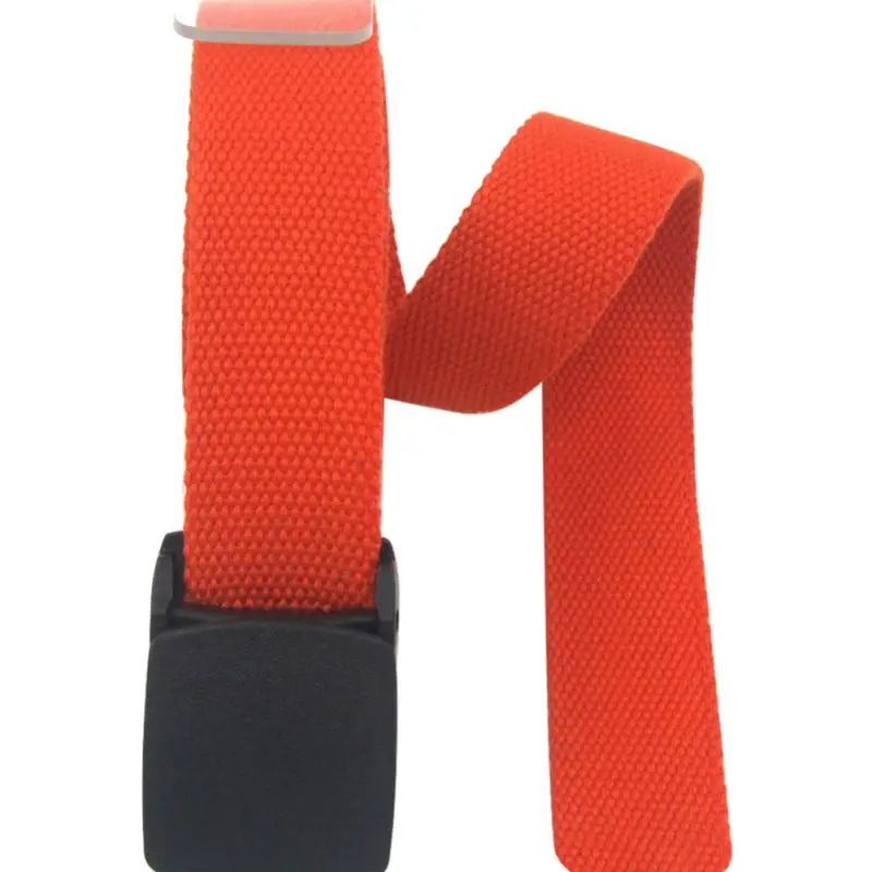 

men women Metal Buckle Canvas Belt Durable Hiking Straps Webbing Keychain Lanyard Outdoor Tool