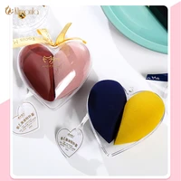 2pcsset professional soft makeup cosmetic puff sponge beauty heart shaped foundation powder puff smooth face makeup tools