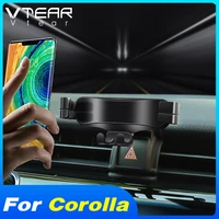 vtear mobile phone holder interior car air outlet accessories gps frame decoration dashboard trim parts for toyota corolla 2021