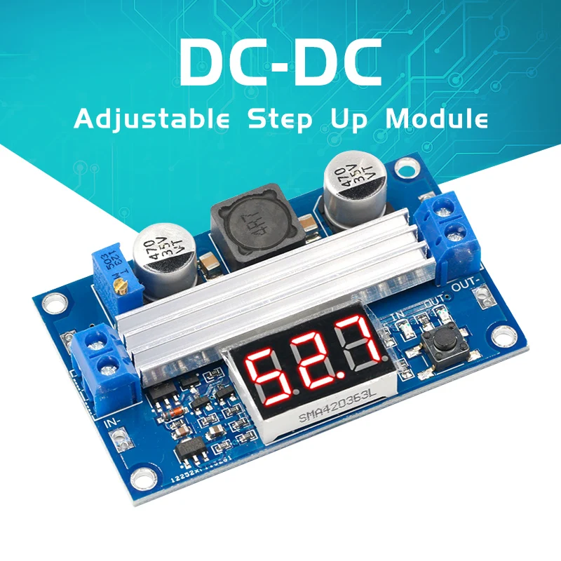 

DC DC-DC 3~35V to 3.5~35V LTC1871 Booster step up Step-up module Converter Regulated Power Supply+VoltMeter