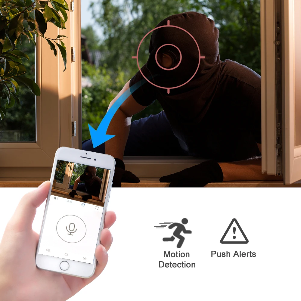 Радионяня 1080P домашняя камера видеонаблюдения беспроводной домашний монитор Wi-Fi