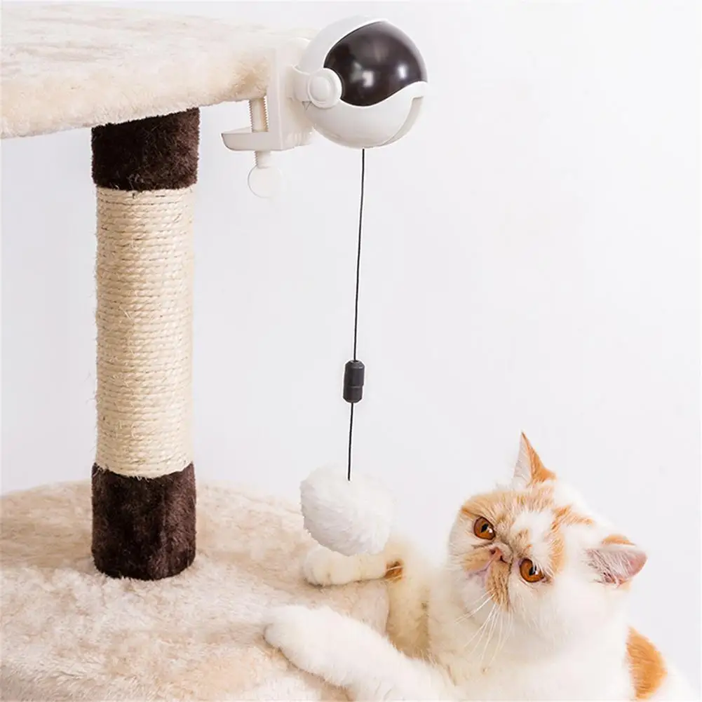 

Electric Cat Toy Funny Cat Ball Automatic Lifting Spring Rod Toy Ball Interactive Funny Pet Toy Cat Teaser Toy