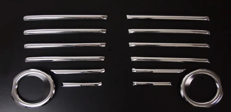 14 шт. Передняя хромированная противотуманная фара полоса для Toyota VELLFIRE 2015 2016 2017