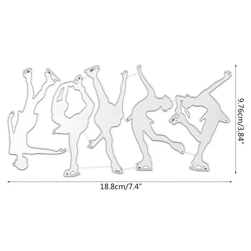 Девушка для катания на коньках металлические режущие штампы трафарет
