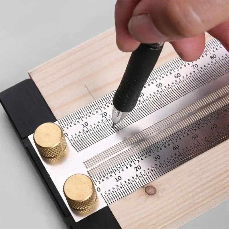 

Прецизионная линейка для деревообработки DIY точные измерительные инструменты из нержавеющей стали комбинированная алюминиевая Мобильная ...
