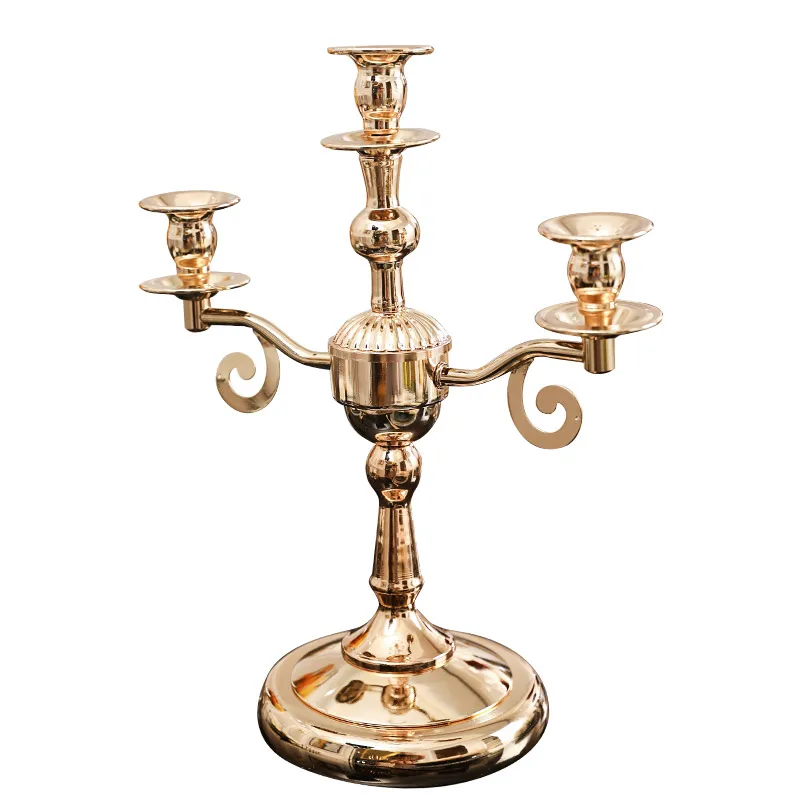Европейский подсвечник в американском ретро стиле с тремя головками Западный