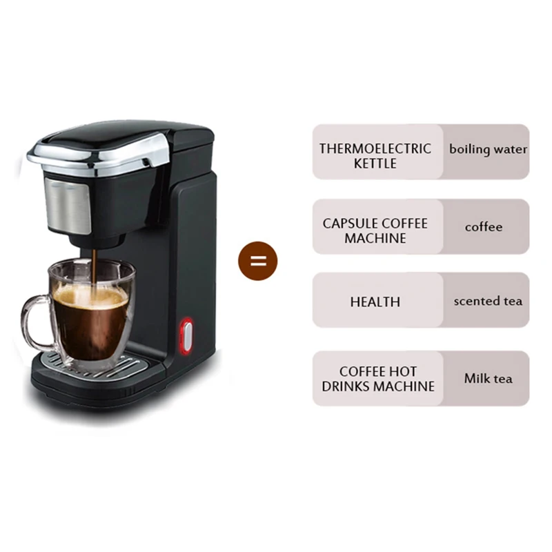 

Free Shipping Mini American Capsule Coffee Maker Household Tea Brewer Tea Milk Kettle Capsule Coffee Machine 220V 800W Nice Gift