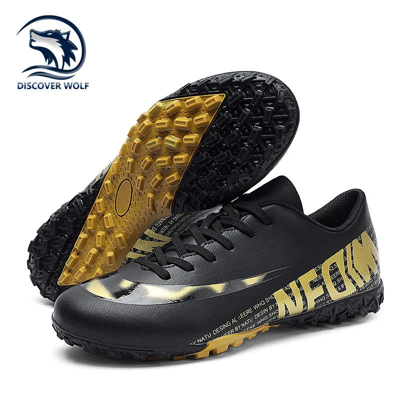 

Men's Large Size Turf Soccer Shoes Kids Non-Slip Outdoor Training Football Boots Boys Long Spikes Soccer Cleats Sneakers Unisex