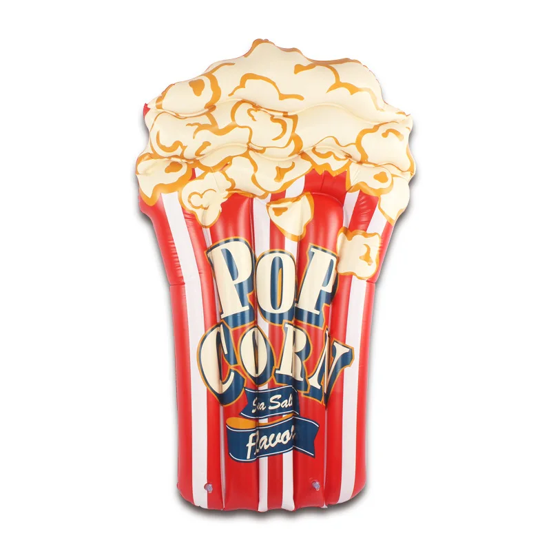 

110cm Popcorn Children Inflatable Pool Float New Lie-on Boys Girls Swimming Ring Beach Summer Party Water Toys Air Mattress