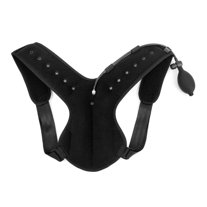

Men Women Back Shoulder Inflatable Correction Belt with Inflator Pump Adjustable Hunchback Sitting Posture Corrector Back Suppor