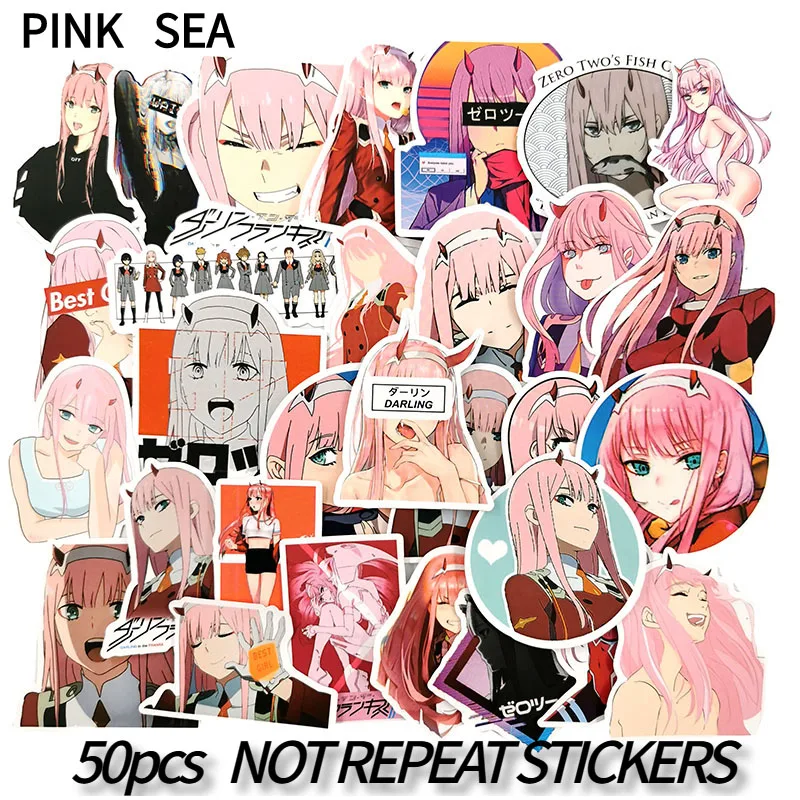 10/30/50 Pcs/pack DARLING In The FRANXX 002 Anime Stickers For Motorcycle Skateboard Refrigerator Laptop Bicycle Photo B