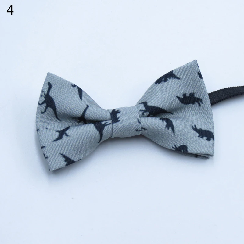 

Children Boy Classical Fashion Bow tie Lace Up Butterfly Dinosaur Bowtie Small Dinosaur Print Wedding Party Kid Necktie