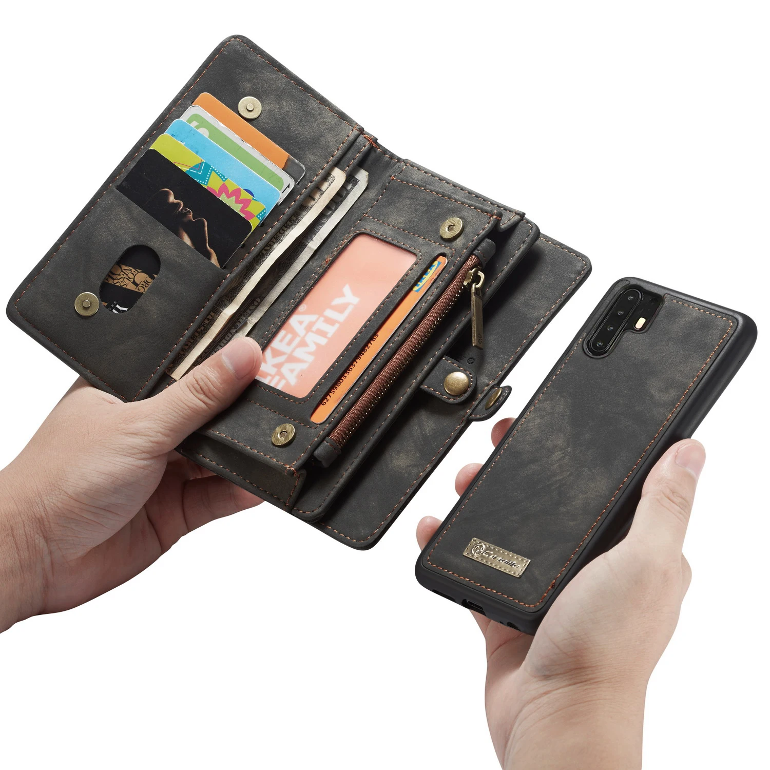 

008 CaseMe Vintage Leather Case For Huawei P30 Pro P30 lite P20 Lite P20 Pro Mate 20 Pro Magnetic Wallet Phone Cases