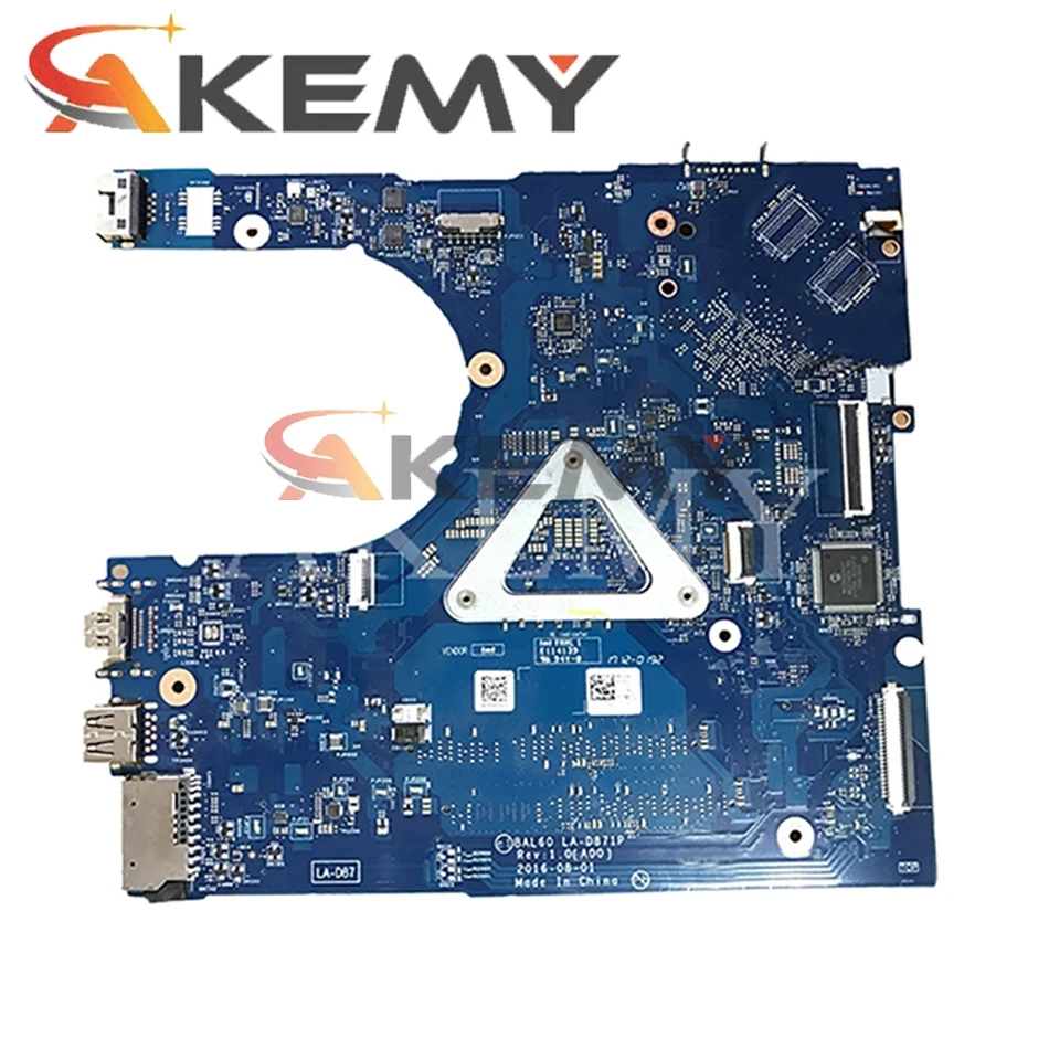 

For Dell Inspiron 5566 5468 Laptop Motherboard With SR2UW i3-6006u CPU BAL60 LA-D871P CN-0DPC8T 0DPC8T 0KCKCP MB 100% Tested OK