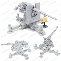 military ww2 german anti aircraft artillery building block moc army figures soldier fight air force weapons model child gift toy