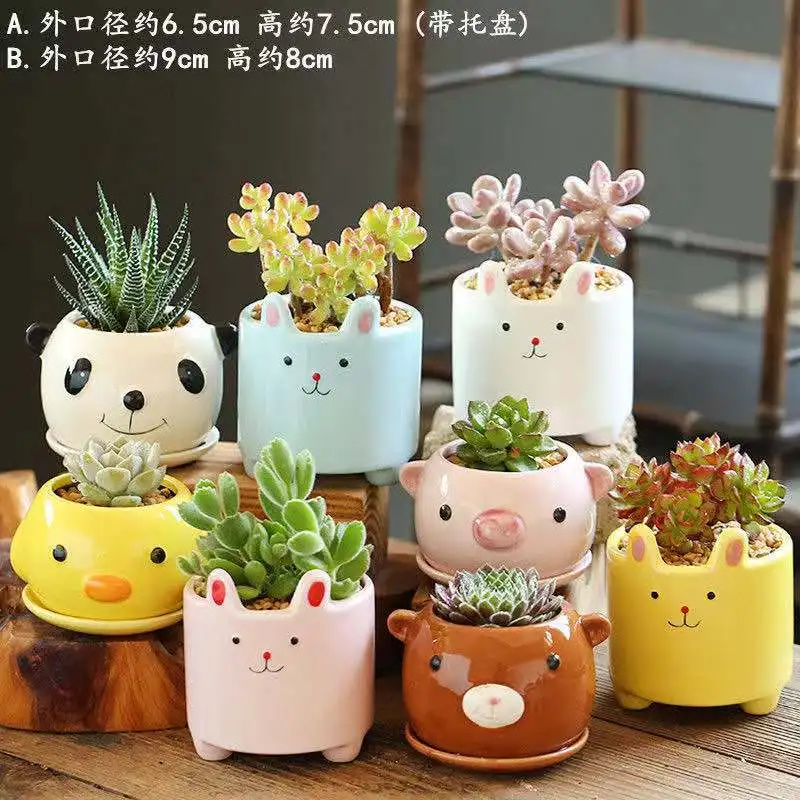 

Ceramic Succulent Plant Pot Planter Desk Flower Pot Cute Animal Design Succulent Planter Pot pots for plants white plant pots