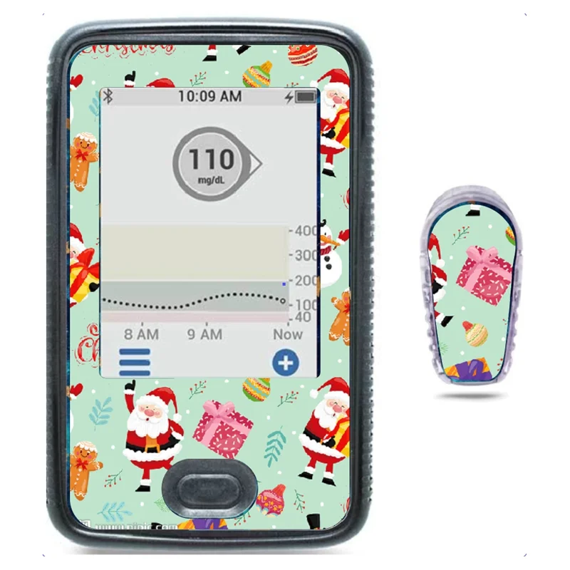 Dexcom G6 Рождественская тема предварительно вырезанные клейкие патчи передатчик