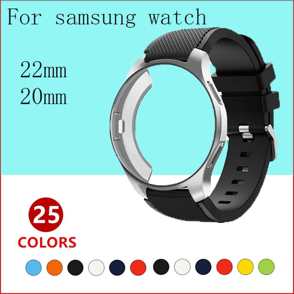 Силиконовый чехол и ремешок для Samsung Galaxy watch 46 мм/42 мм Gear S3 Frontier band спортивный