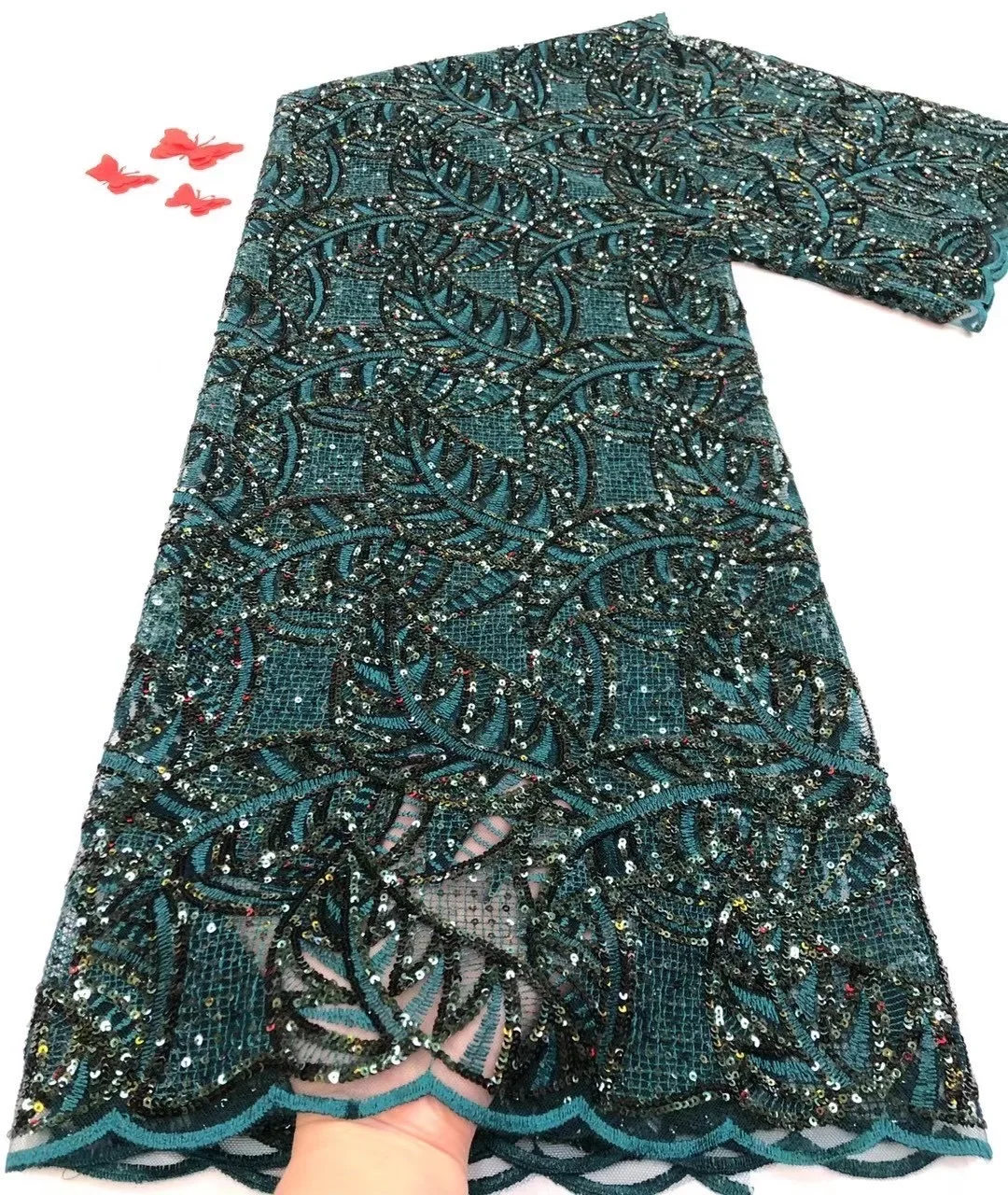 

Африканское кружево с блестками 2021, Африканское кружево, ткань с вышивкой, Африканское кружево, ткань высокого качества, французское тюль, кружевная ткань D4564